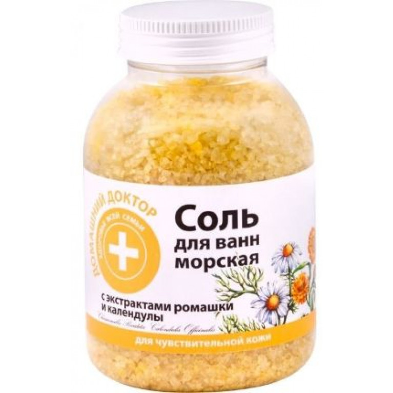 Домашний доктор соль для ванн 1000 г/ромашка и календула/