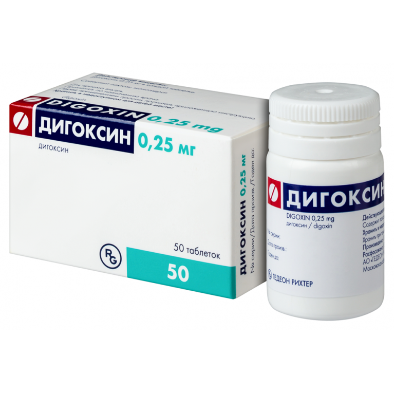 Дигоксин таблетки 0,25 мг №50/Гедеон Рихтер/
