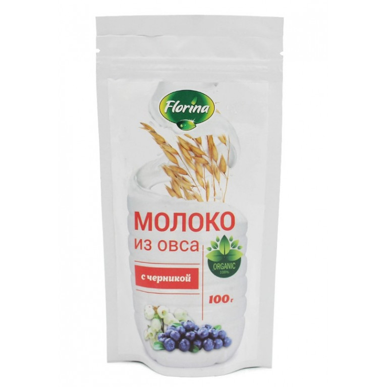 Овсяное молочко 100 г/с черникой/