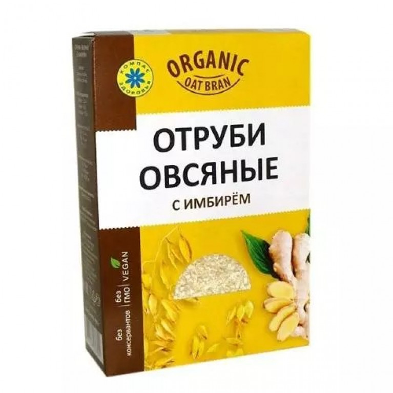 Отруби овсяные с имбирем 200 г/компас здоровья/