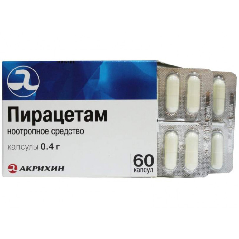 Пирацетам капсулы 400 мг 60 шт