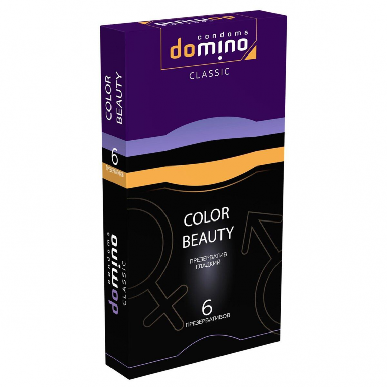 Презерватив Домино классик №6/color beauty/