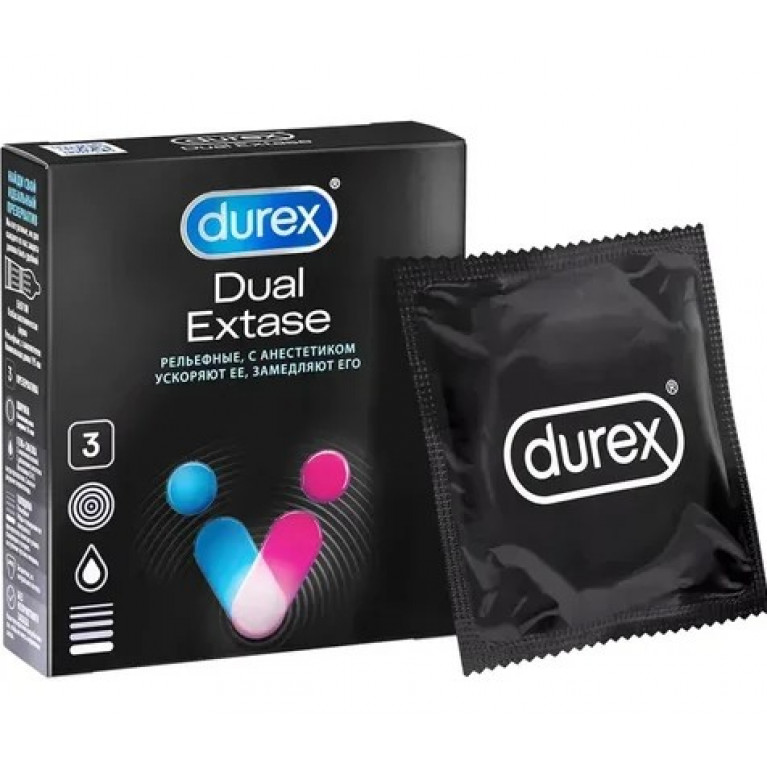 Презерватив Дюрекс №3/Dual Extase/