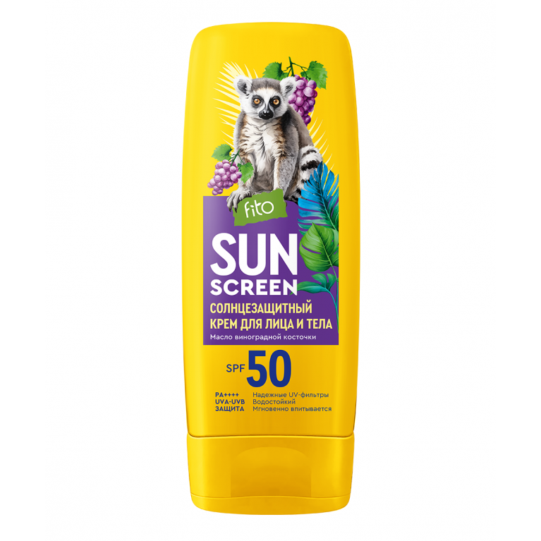 Санскрин солнцезащитный крем для лица и тела SPF 50+ 140мл