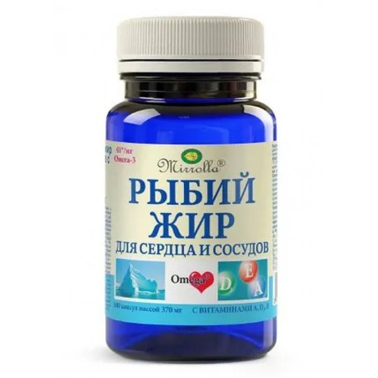 Рыбий жир капсулы миролла №100/для сердца и сосудов/