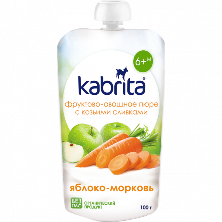 Кабрита пюре 100 г/яблоко-морковь/