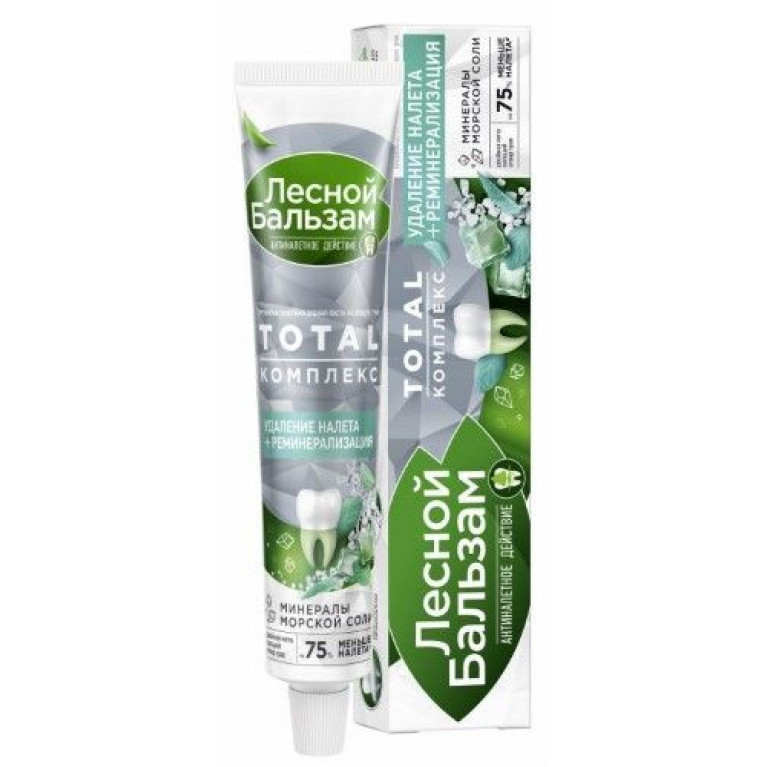 Калина Лесной бальзам паста зубная 75 мл/тотал комплекс двойная мята/