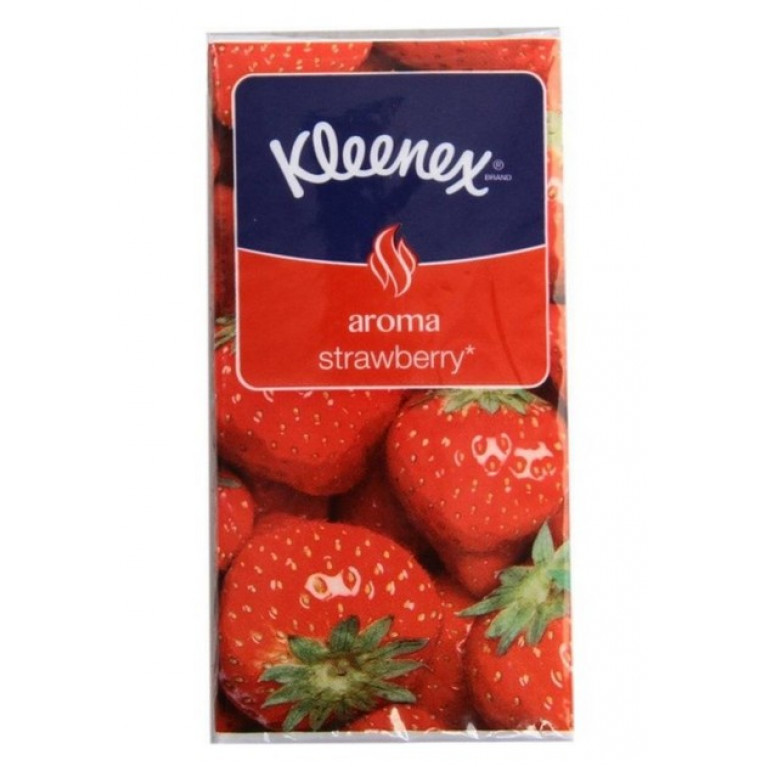 Клинекс салфетки сухие №10/клубника/