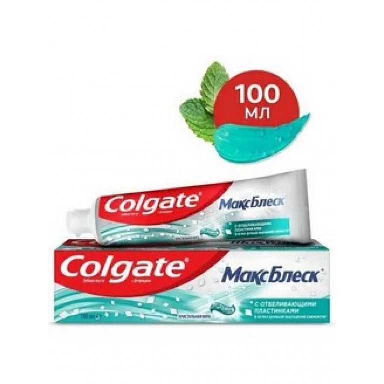 Колгейт зубная паста максблеск 100мл /кристальная мята/ 