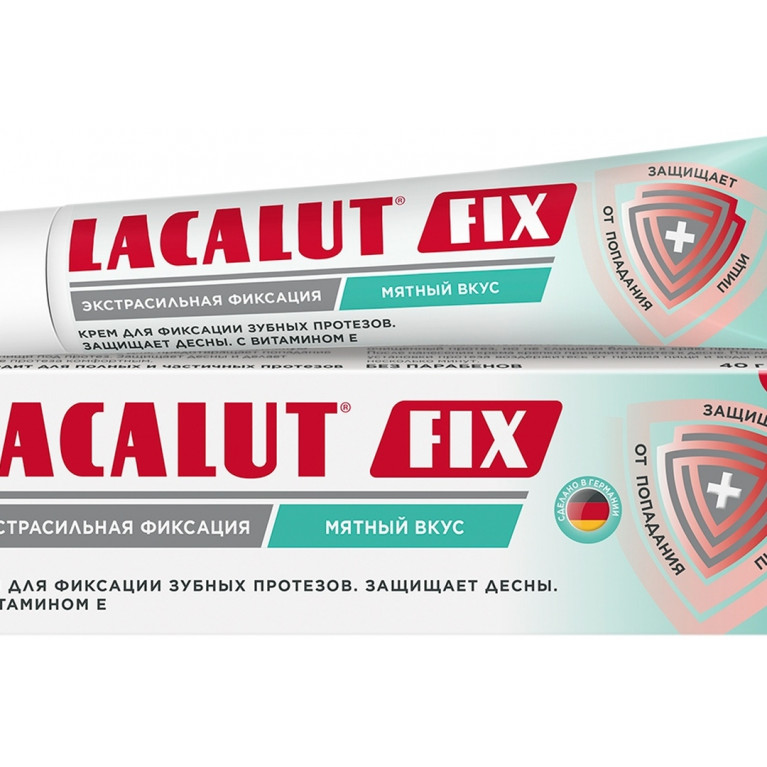 Лакалют Фикс крем для фиксации протезов мятный вкус 40 г