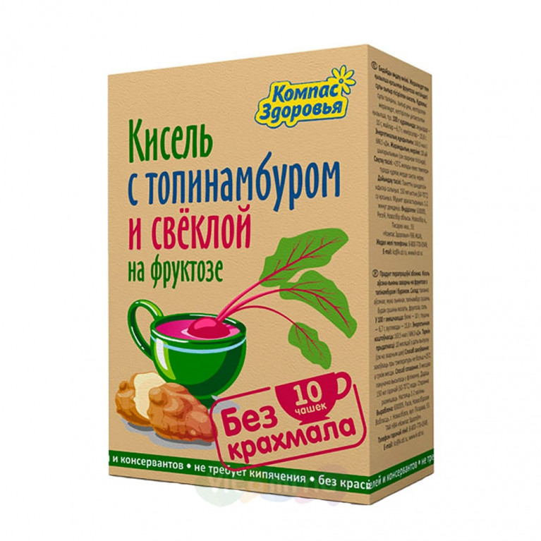 Кисель Компас здоровья с топинамбуром и свеклой на фруктозе 150 г