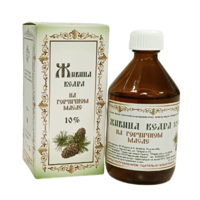 Кедр живица кедра на горчичном масле 10% 100 мл