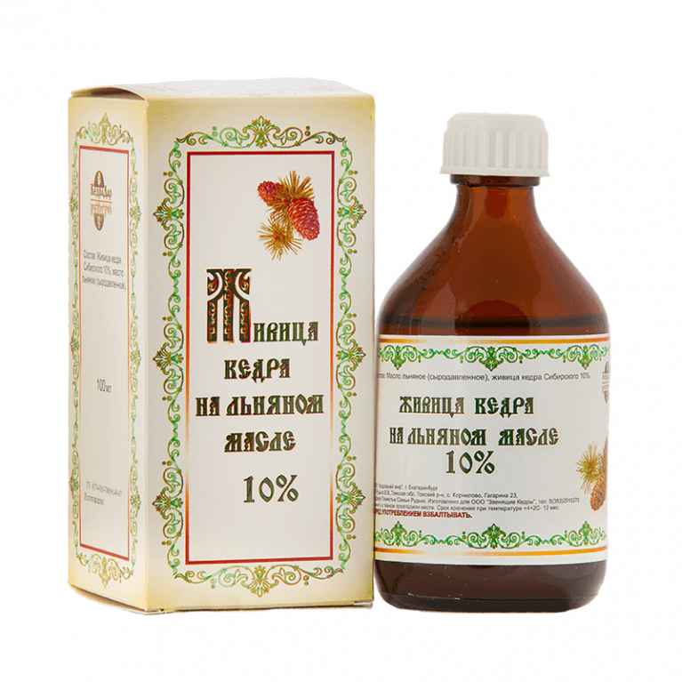 Кедр живица кедра на льняном масле 10% 100 мл