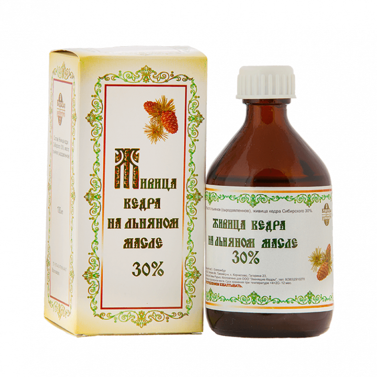 Кедр живица кедра на льняном масле 30% 100 мл