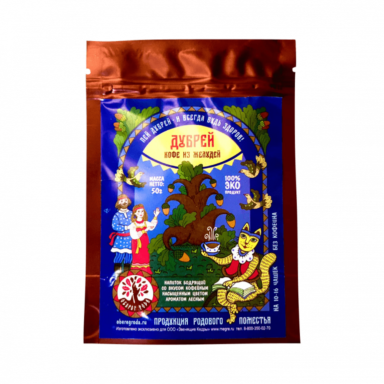 Кедр Дубрей кофе из желудей крафт-пакет 150 г