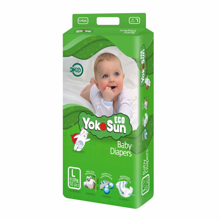 Йокасан подгузники эко 4 L 9-13 кг №50