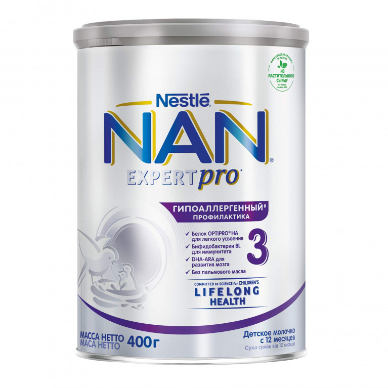 Нестле NAN смесь гипоаллергенный 3 400 г