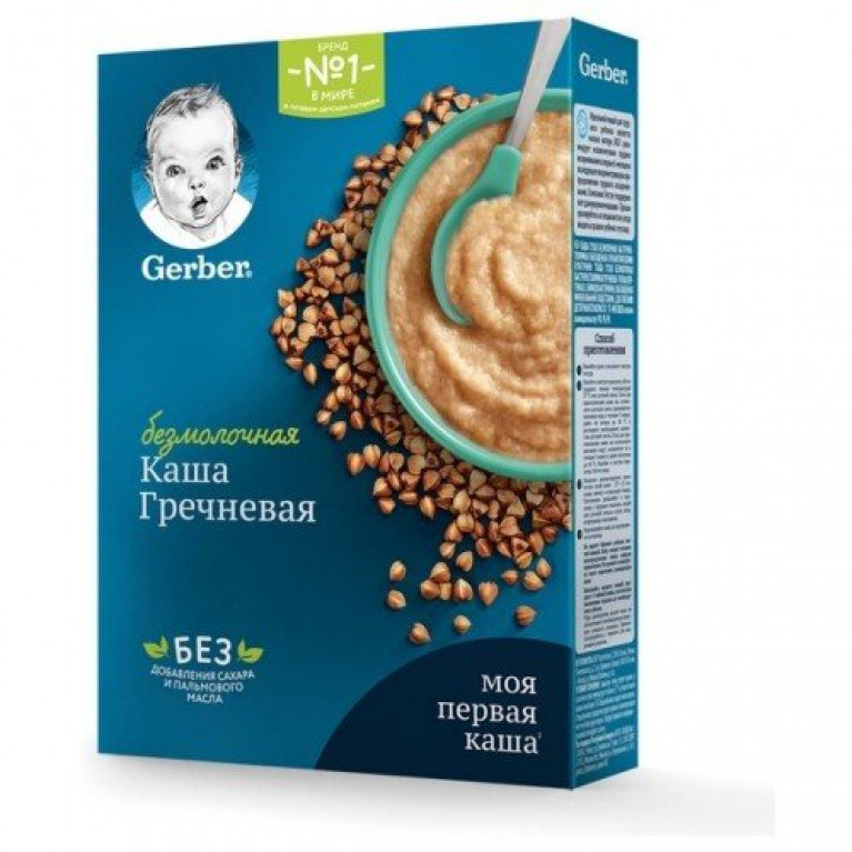 Нестле гербер каша безмолочная 180 г/гречневая/