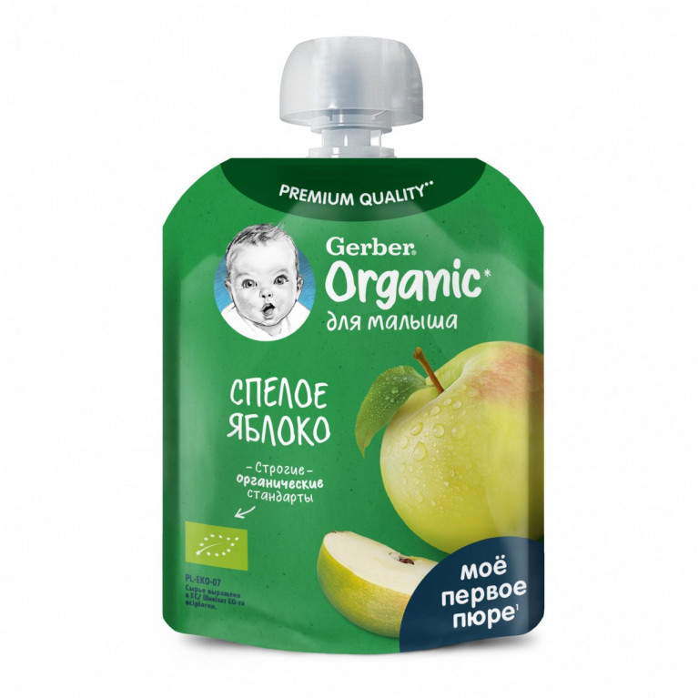 Нестле гербер пюре 90 г/спелое яблоко/