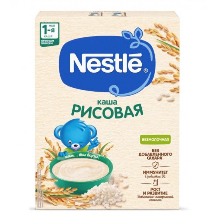 Нестле каша безмолочная 200 г/рисовая/