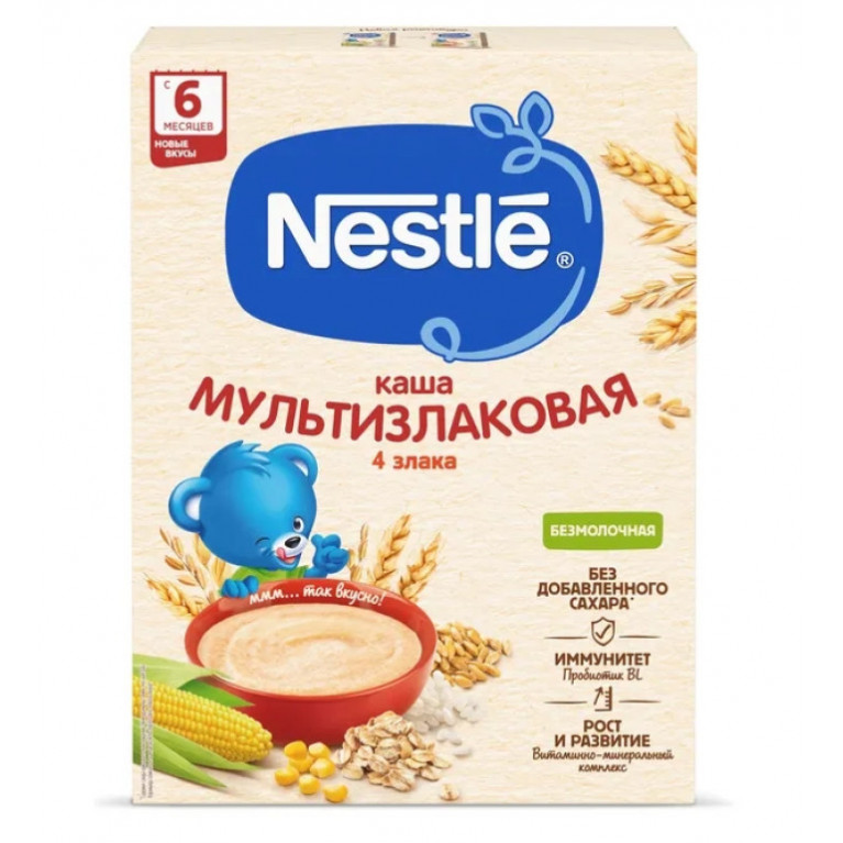 Нестле каша безмолочная 200 г/мультизлаковая/