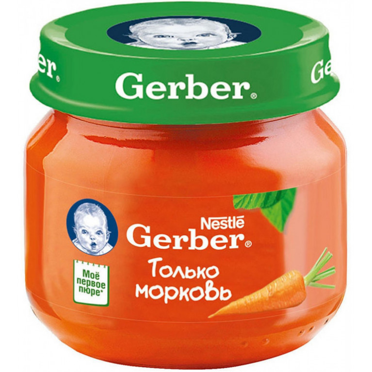 Нестле гербер пюре овощное 80 г/морковь/