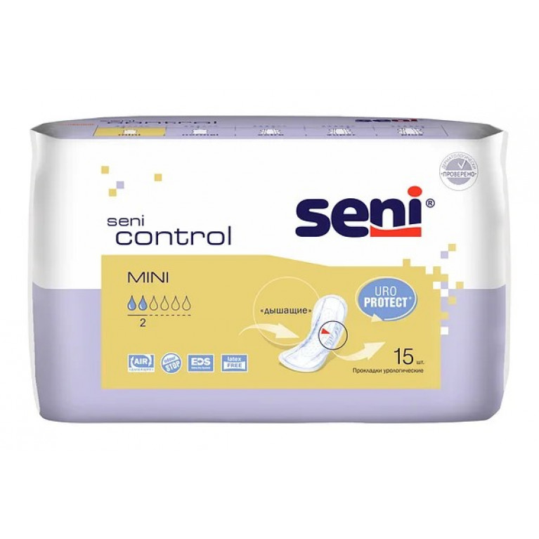 Белла урологические прокладки seni lady control mini 2 капли №15