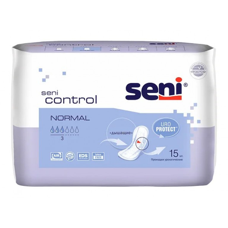 Белла урологические прокладки seni lady control normal 3 капли №15
