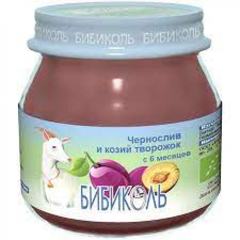 Бибиколь пюре фруктово-молочное 80 г/чернослив/
