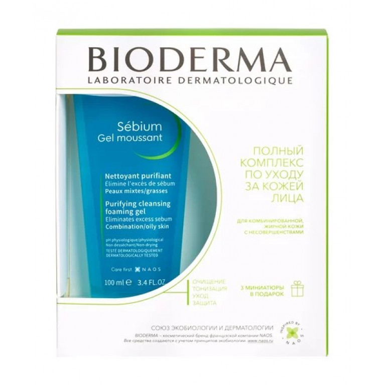 Биодерма набор Себиум гель+эмульсия