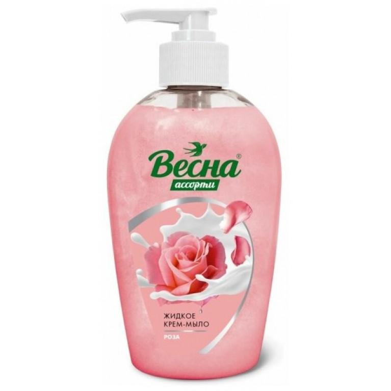 Весна мыло жидкое 280 мл/роза/
