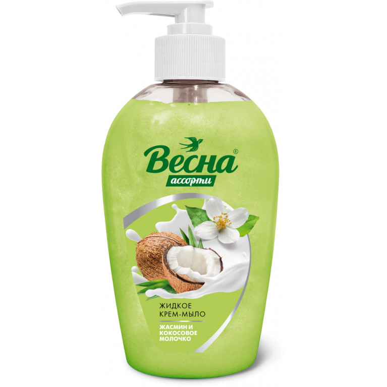 Весна мыло жидкое 860 мл/жасмин и кокосовое молочко/