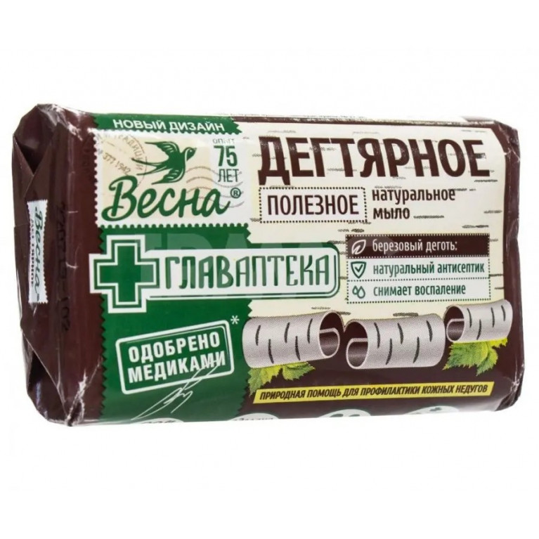 Весна мыло дегтярное 90 г