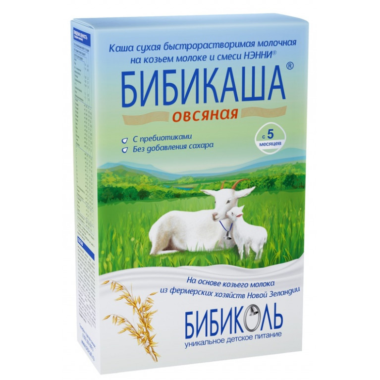 Бибикаша на козьем молоке овсяная от 5 месяцев 200 г