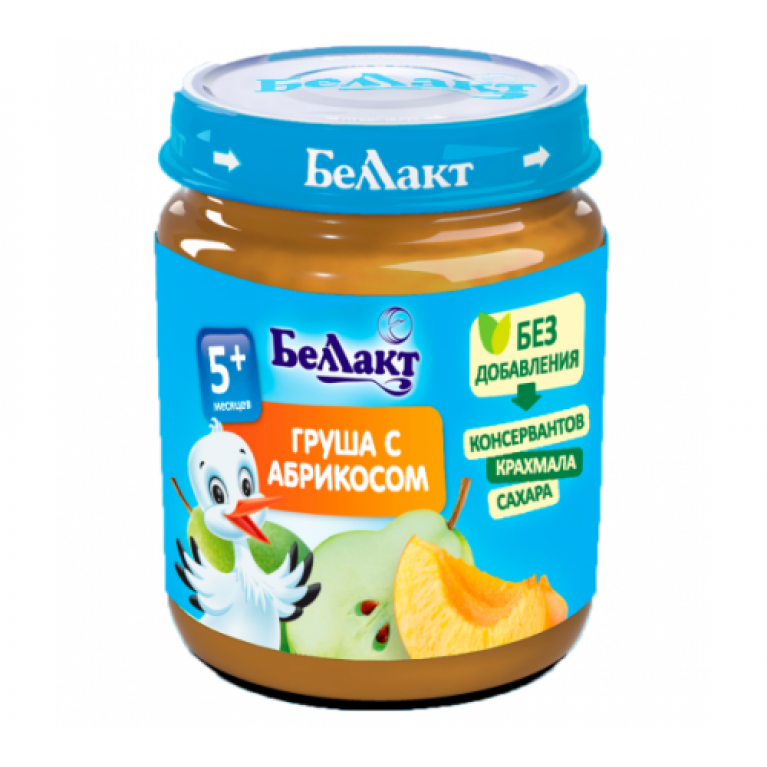 Беллакт пюре 100 г/груша,абрикос/