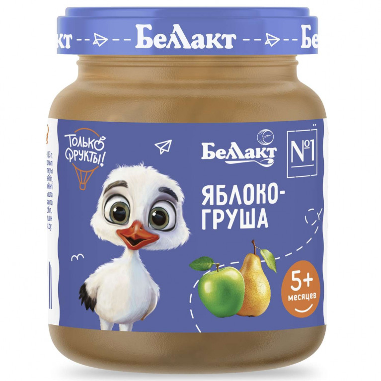 Беллакт пюре 100 г/яблоко,груша/