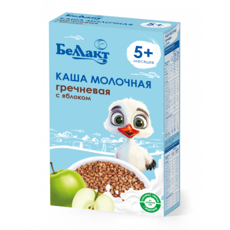 Беллакт каша зерно-молочная 250 г/гречневая с яблоком/