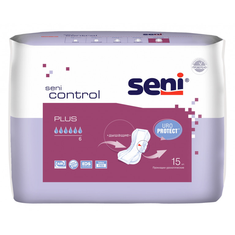 Белла урологические прокладки seni lady control plus 6 капли №15