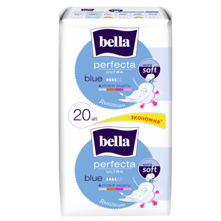 Белла прокладки Перфекта белая серия №20/блу/