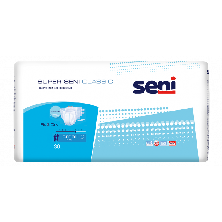 Белла подгузники для взрослых Сени голубые смолл 1 №30