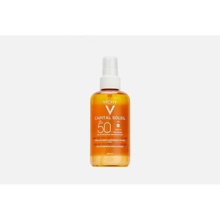 Виши Капиталь солей солнцезащитный спрей двухфазный активатор загара SPF-50 200 мл