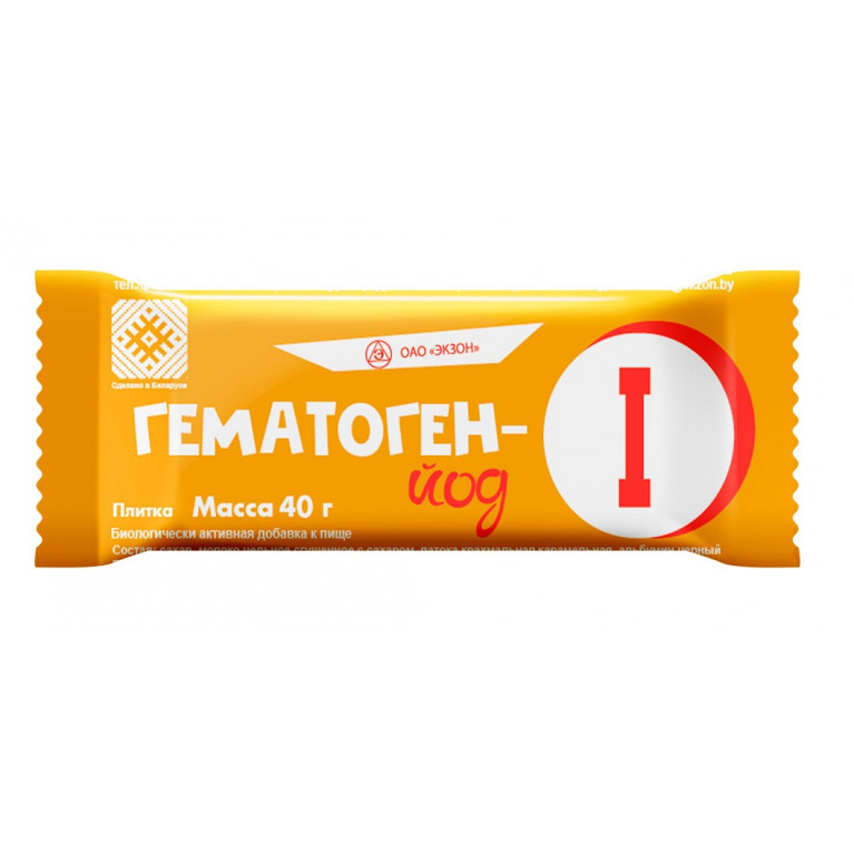 Гематоген экзон 40 г/йод/
