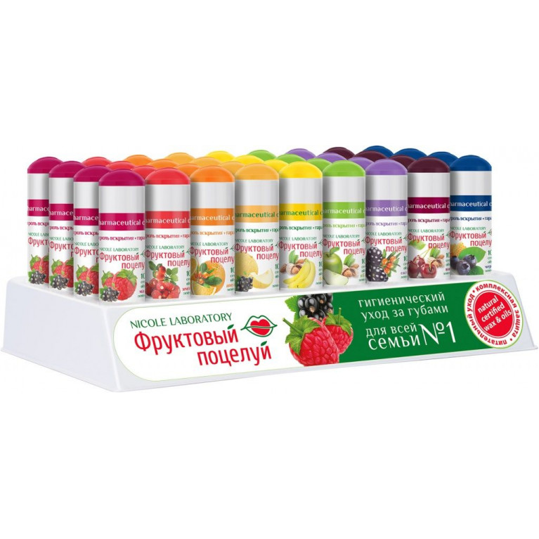 Гигиеническая помада фруктовый поцелуй в ассортименте 10 г