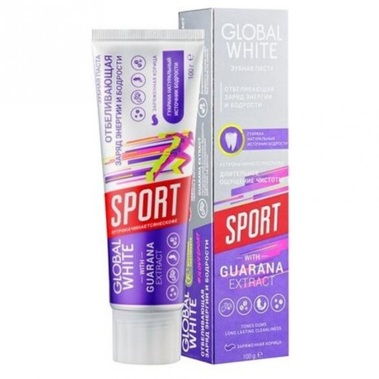Глобал уайт отбеливающая паста спорт 100 мл