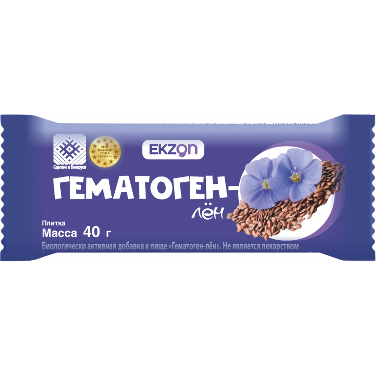 Гематоген экзон 40 г/со льном/
