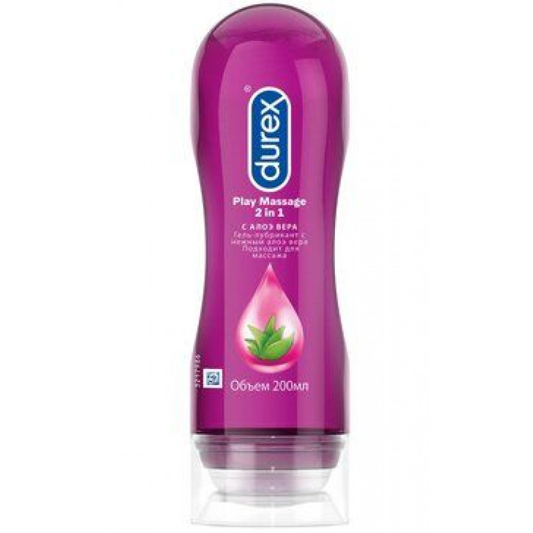Гель смазка дюрекс 200 мл/PLAY Massage 2in1 с алоэ вера/