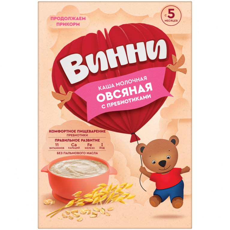Винни каша молочная 200 г/овсяная/