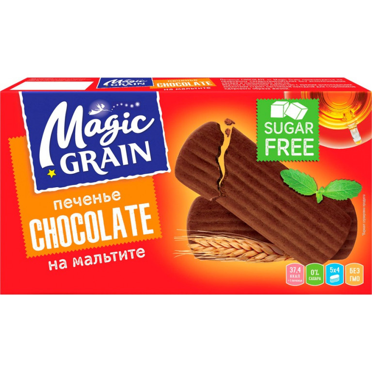 Магик грейн печенье шоколадное на мальтите 170 г