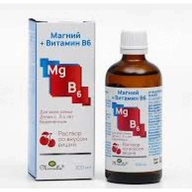 Магний В6 раствор со вкусом вишни 3+ 100 мл/миролла/