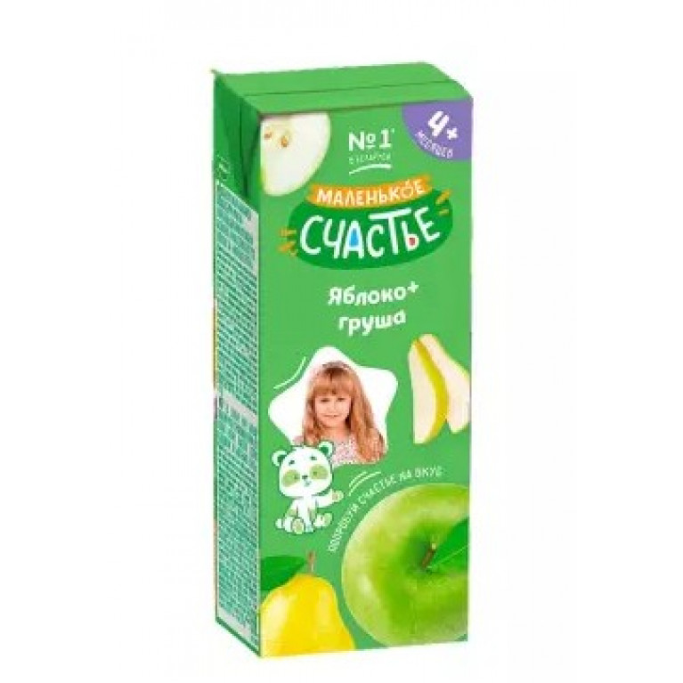 Маленькое счастье сок 200 мл/яблоко-груша/